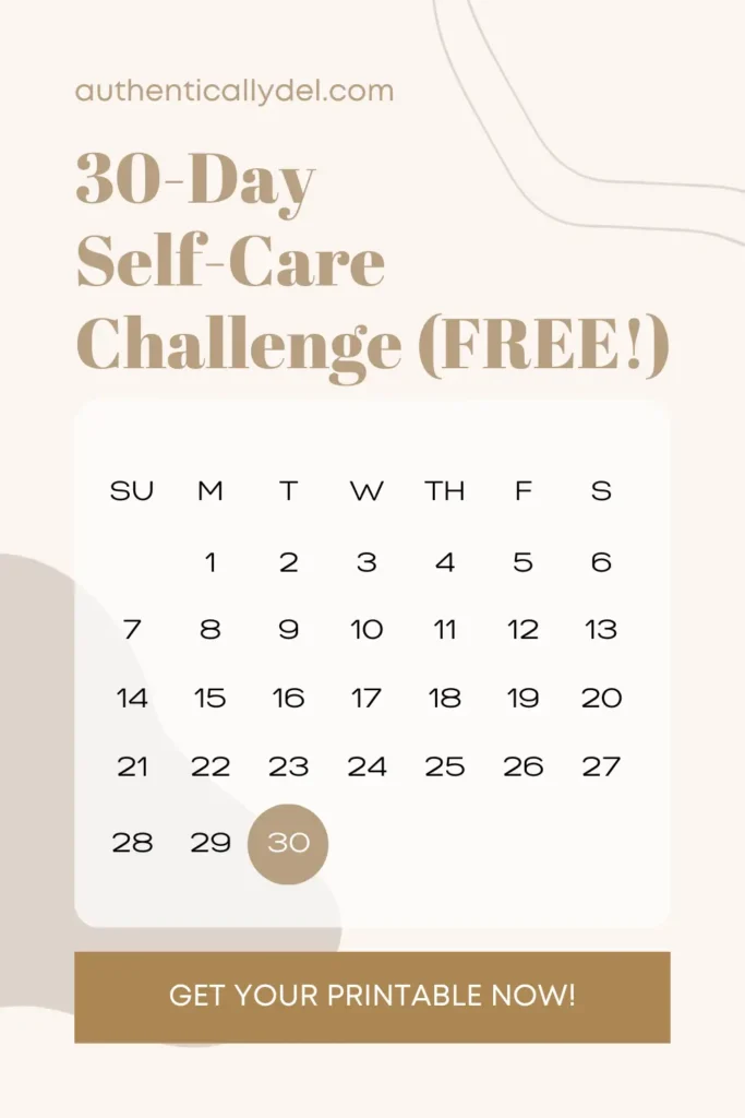 one month self care challenge