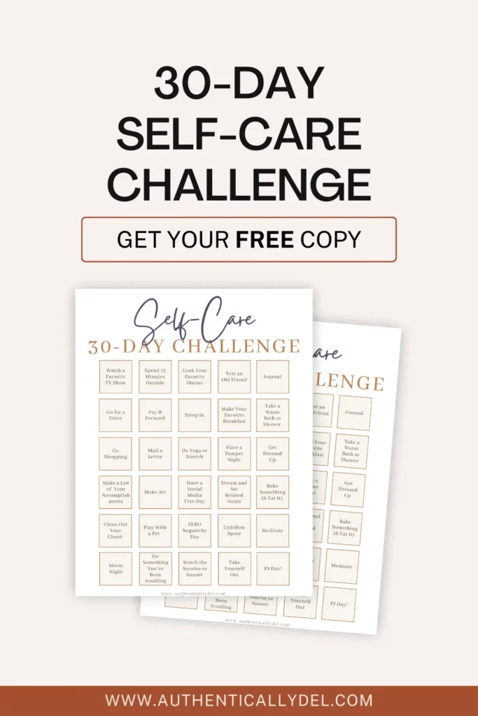 printable 30-day self-care guide