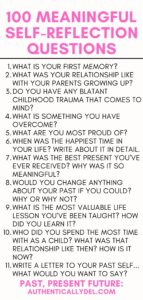 100 Powerful Self-Reflection Questions to Ask Yourself - Authentically Del