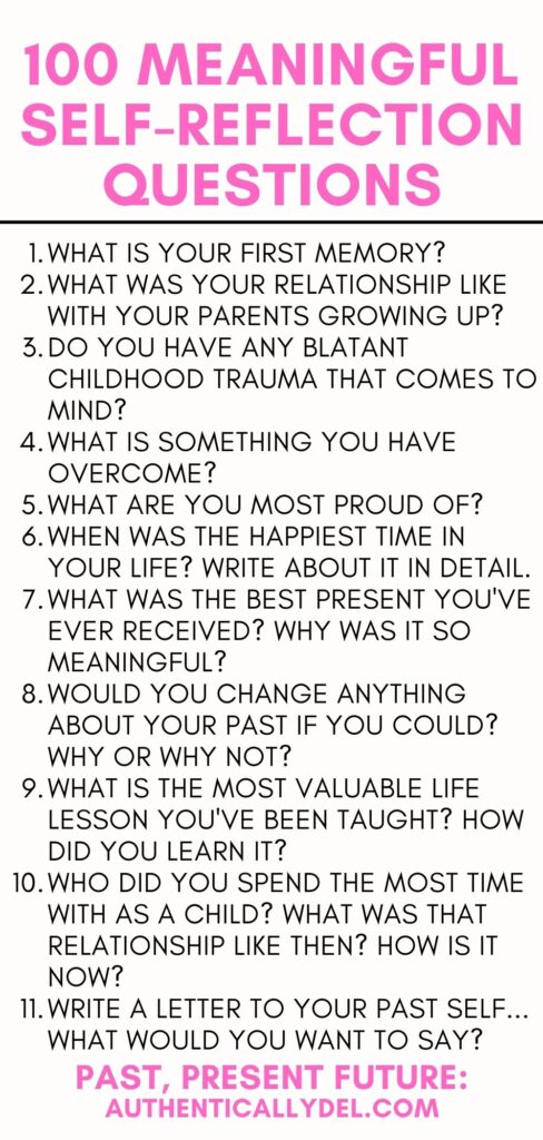 100 Powerful Self-Reflection Questions to Ask Yourself