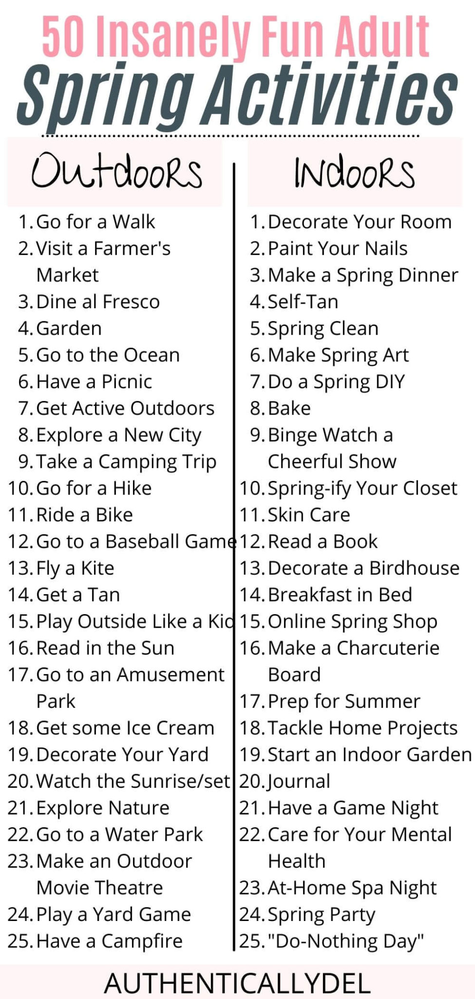50 seasonal spring activities for adults authentically del