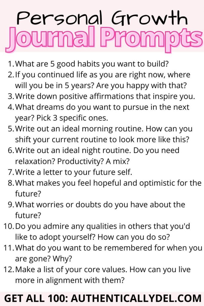 personal growth journal prompts