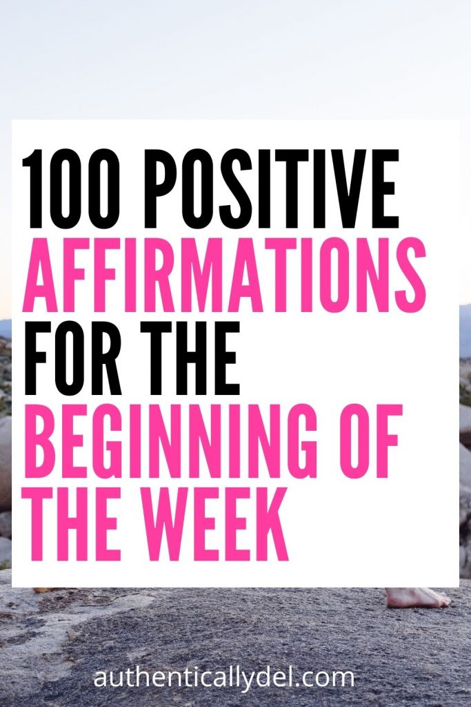 positive affirmations for the week