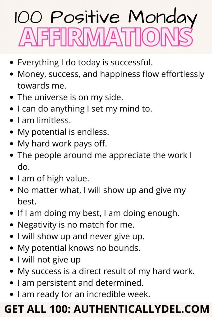 powerful monday affirmations