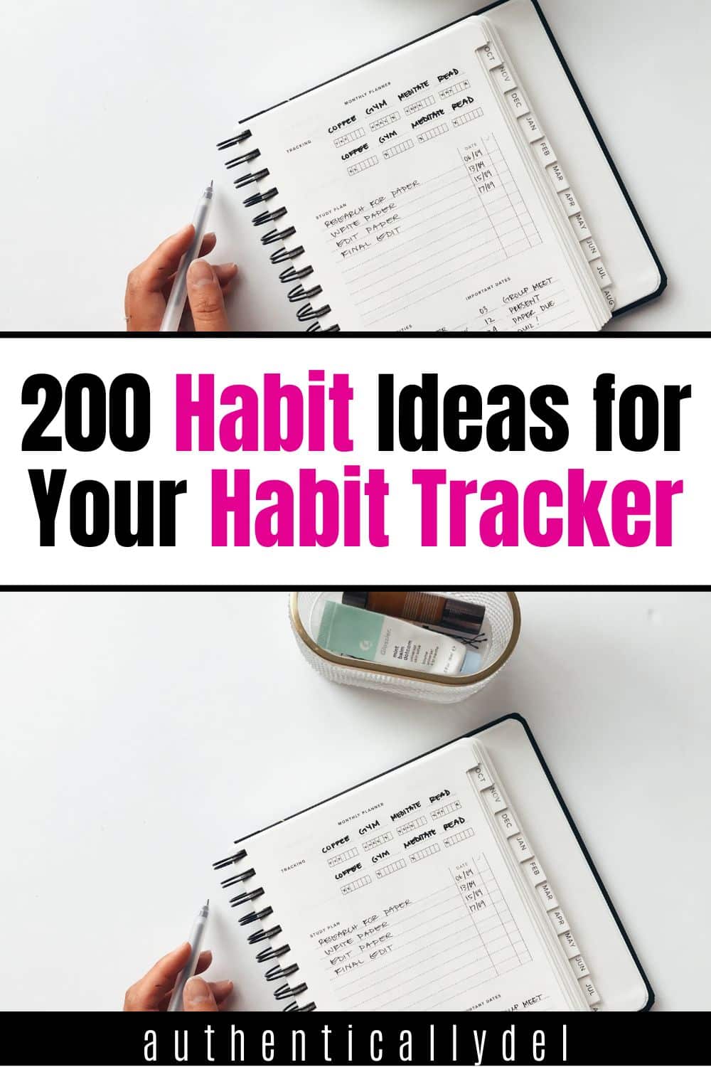 200 Best Habit Tracker Ideas for All Areas of Life Authentically Del