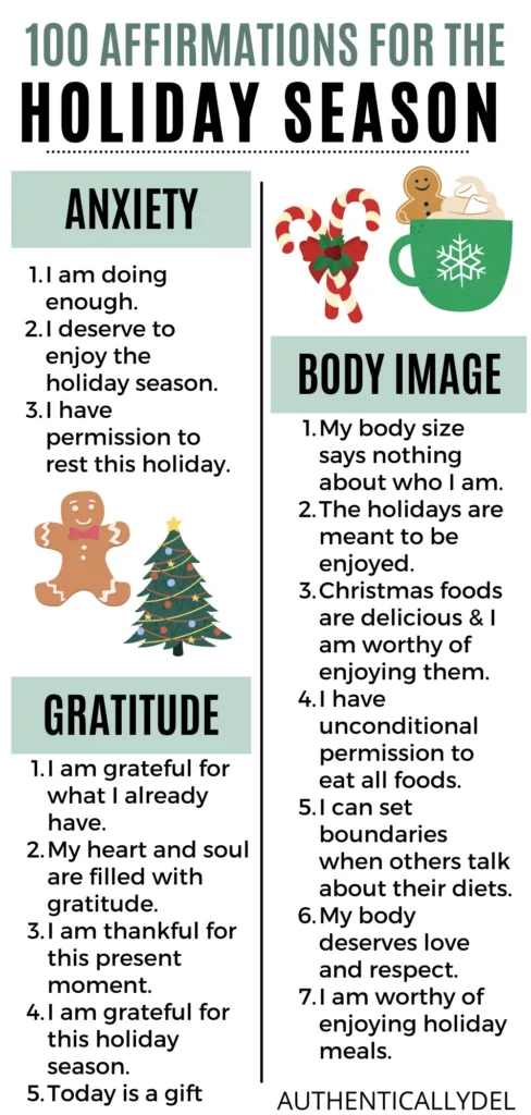 positive holiday affirmations