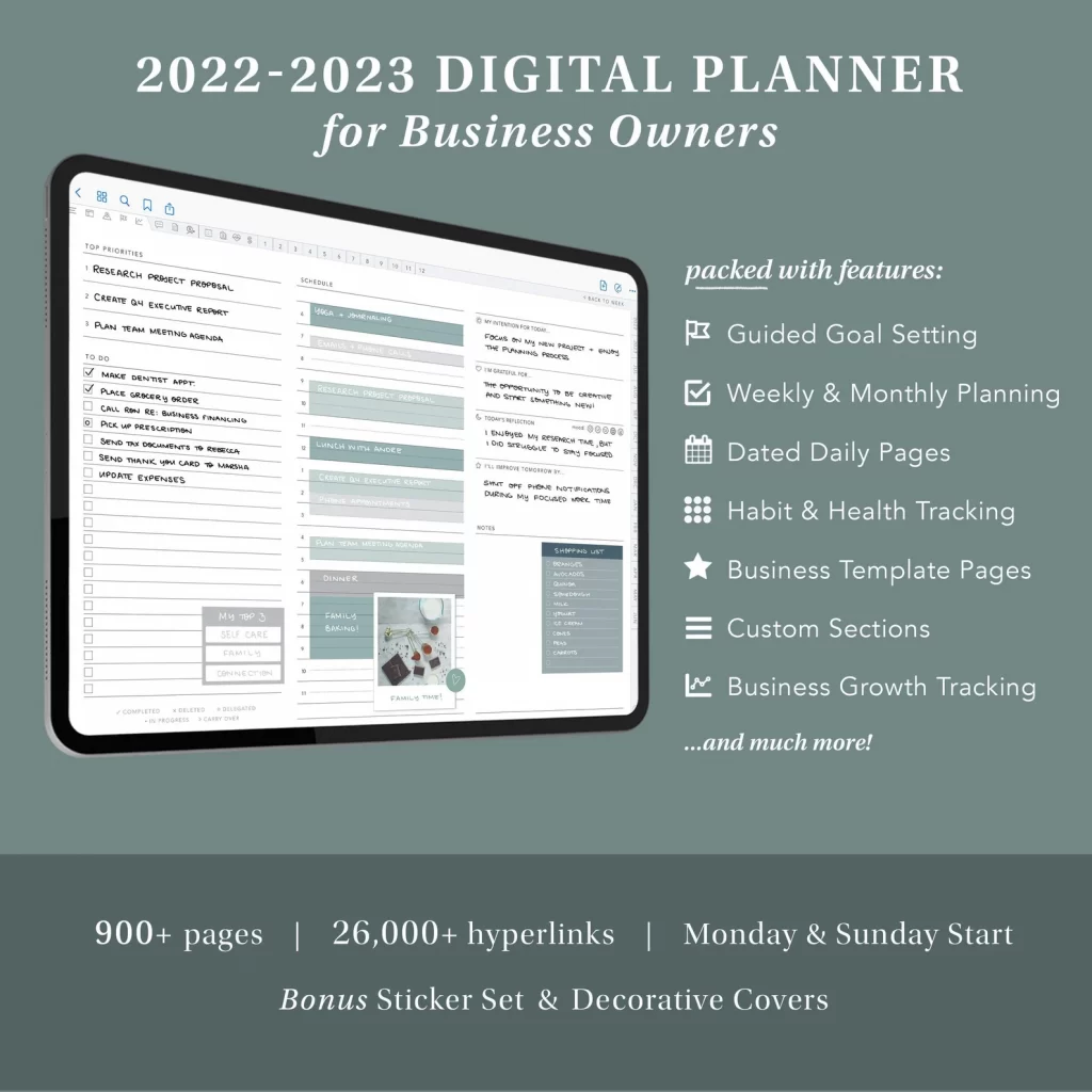 digital planner for business
