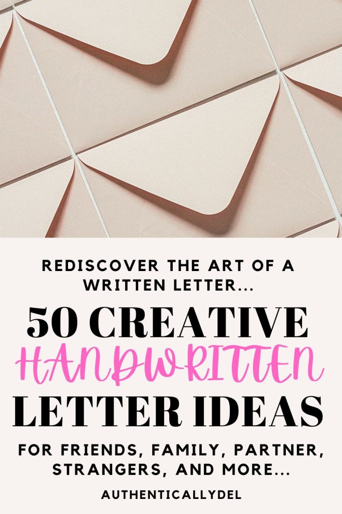 50 handwritten letter ideas