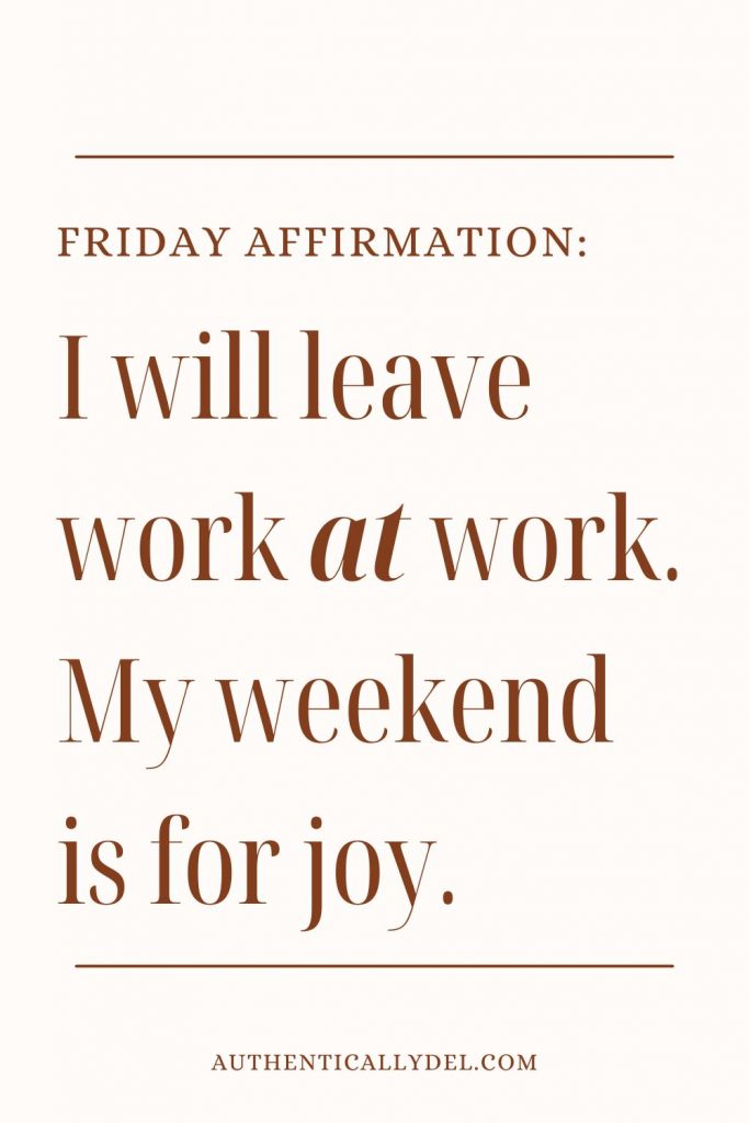 affirmations for friday