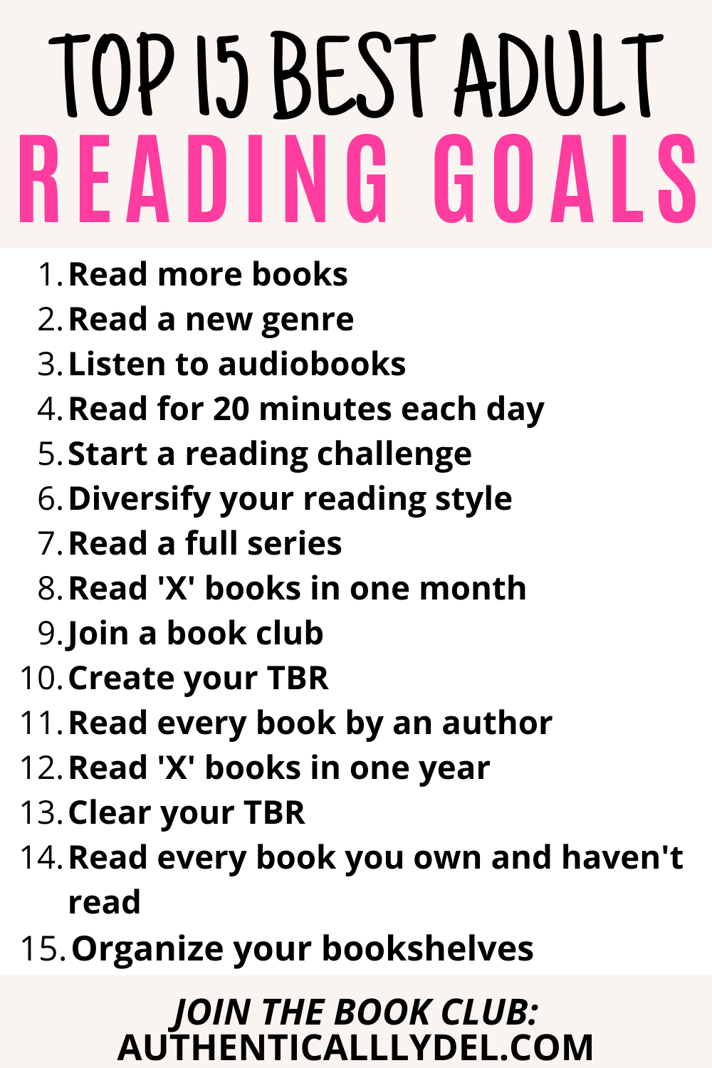 15 Motivating Reading Goals for Adults in 2024 Authentically Del