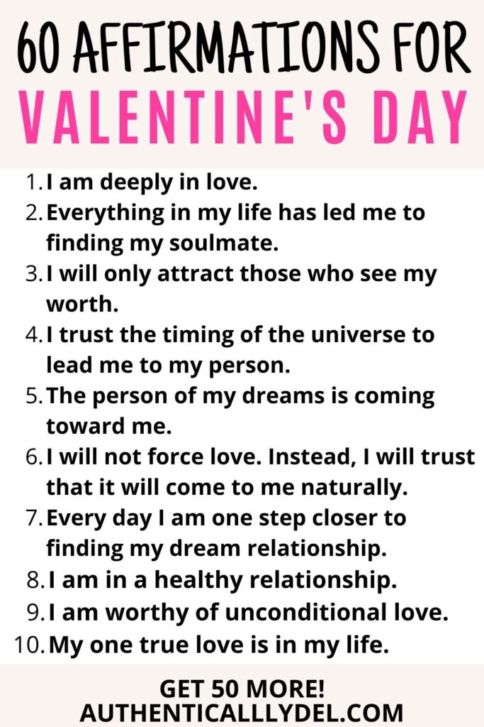 affirmations for valentine's day