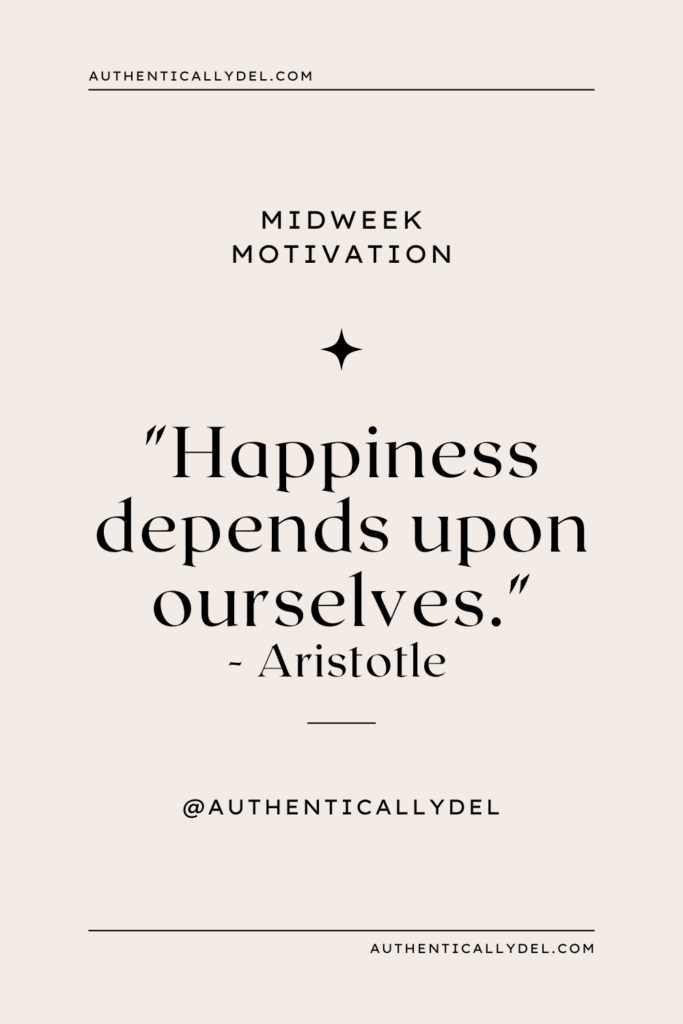 happiness depends upon ourselves - motivational quote