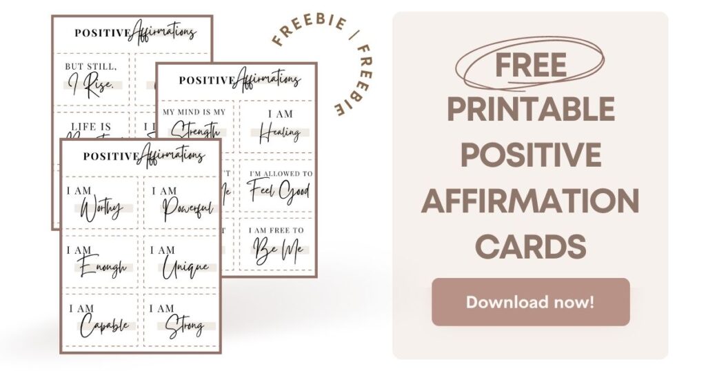 free printable positive affirmation cards