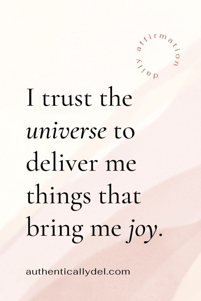 I trust the universe - midweek mindset affirmations