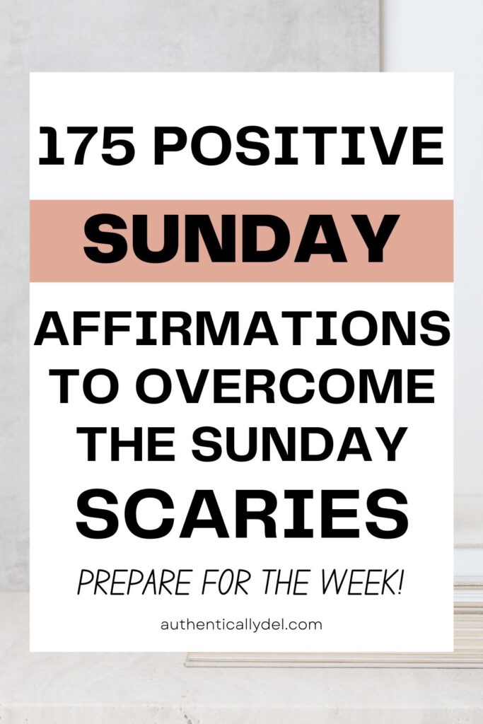 affirmations for the sunday scaries