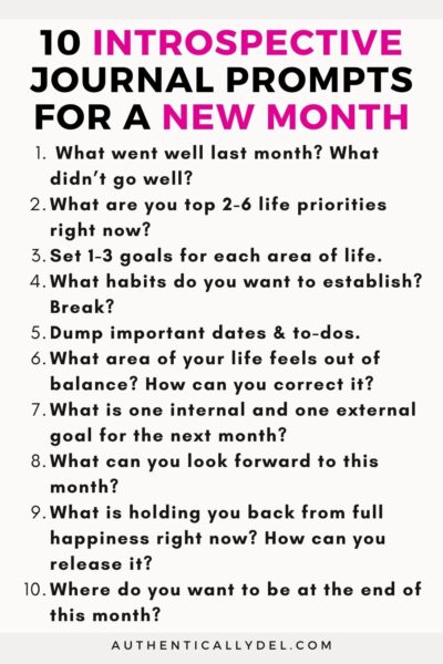 10 Motivating Journal Prompts for a New Month - Authentically Del