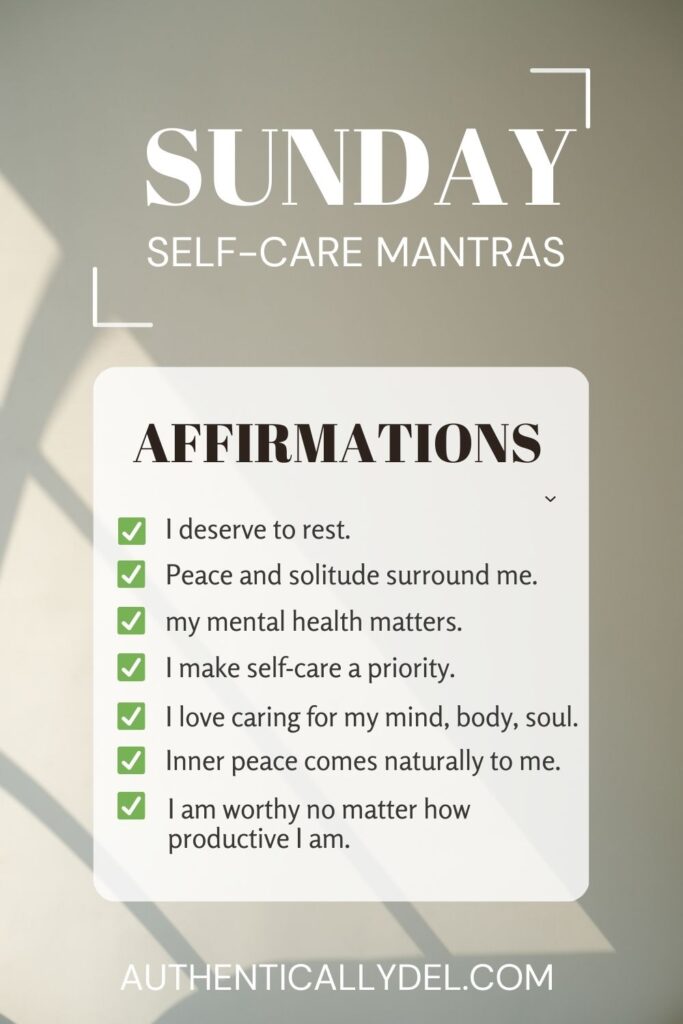 self care sunday affirmations