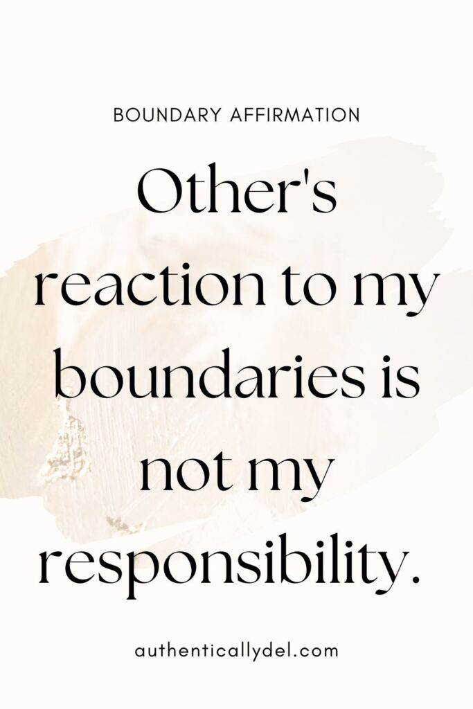 Setting boundaries affirmation
