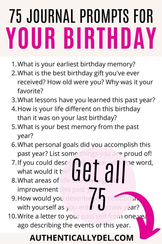 BIRTHDAY JOURNAL PROMPTS