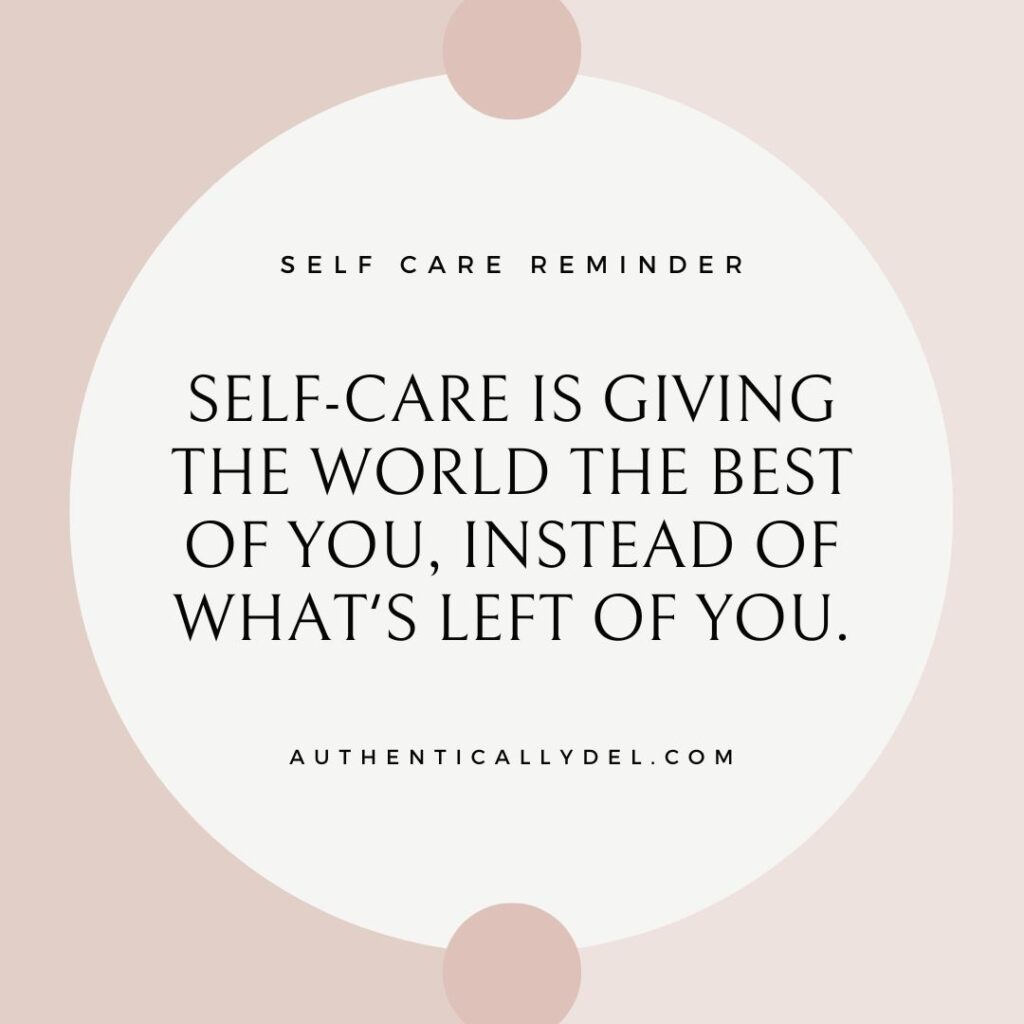 self care reminder